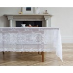 Lydia White Scottish Lace Tablecloth