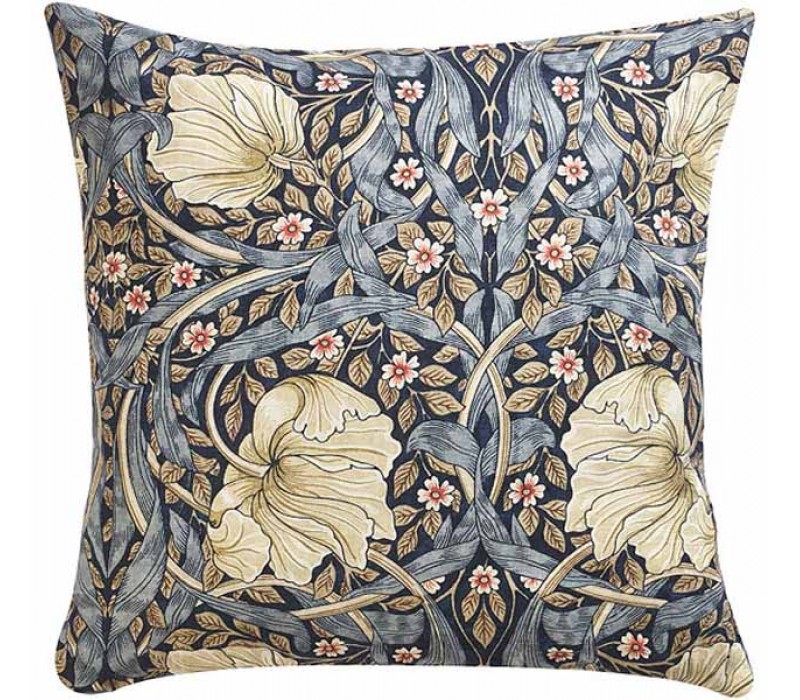 Cushion Cover in William Morris Pimpernel Aubergine Design 16" Sanderson Fabric 