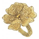 Vintage Petal Gold Napkin Ring Set of Four