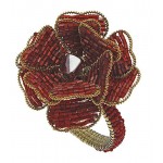 Vintage Rose Red Napkin Ring Set of Four