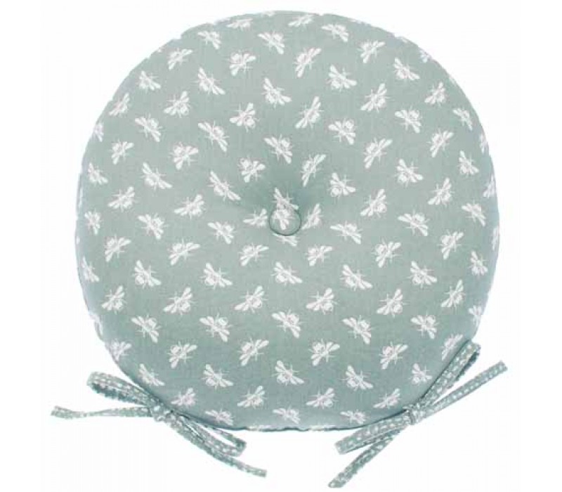 Bee Moss Round Seat Pad, Round Seat Pads With Ties Uk