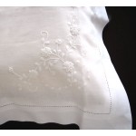 Daisy Embroidered Linen Pillowcase