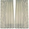 Juliet Ivory Silk  Embroidered Curtain Pair