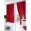 Poppies red eyelet curtains