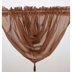 Voile swag with tassel chocolate