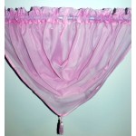 Voile swag with tassel pink