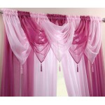 Voile swag with tassel cerise