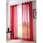 Voile eyelet panel red